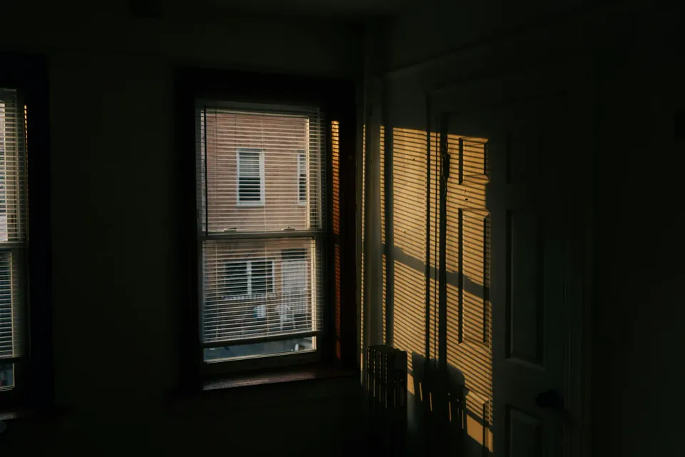 interior corner — window light at dusk